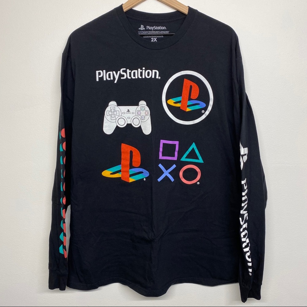 PlayStation Black Long Sleeve Shirt 2X